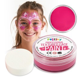 Festicy Professional Theatre Make-Up Pink, 20 g Including Sponge, Carnival Make-Up Set, Carnival Make-Up Set, Children's Make-Up, Butterfly Make-Up, EN 71-3 Certified