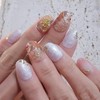 Fusion Flower Handmade Nail Tips - Ballerina / 퓨전 플라워