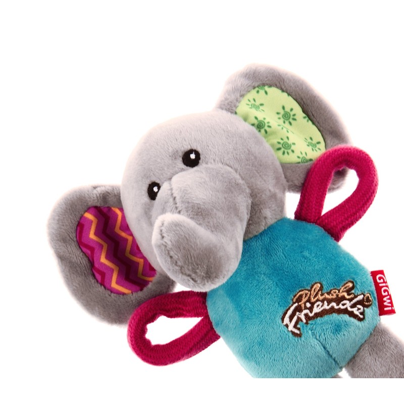 GiGwi Dog Toys Plush Friends Puffy Animal Elephant
