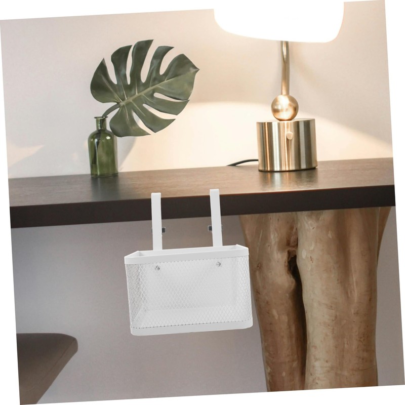 jojofuny Under Desk Storage Shelf Clamp Organizer Basket for Phones
