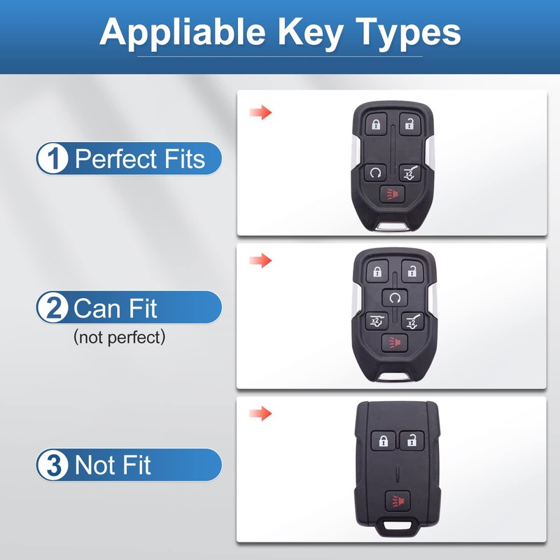 YO&YOYE for GMC Key Fob Cover with Keychain, TPU Key