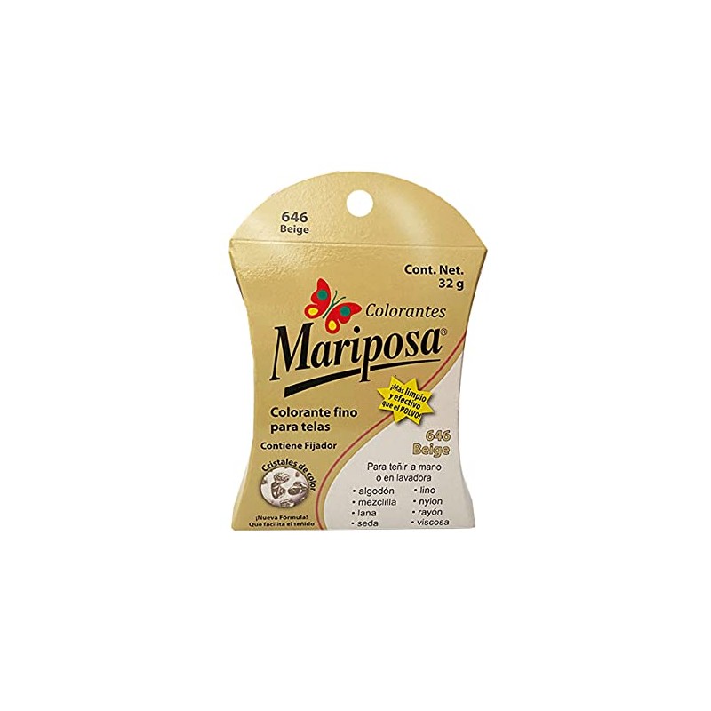 Colorante Mariposa Cristales 32 grs 646 Beige