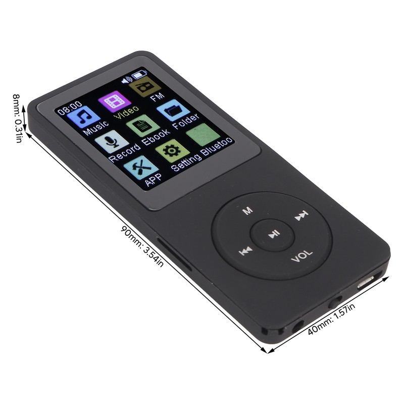 Bluetooth MP3 Player 1.8 Inch Color Display Built in Speaker