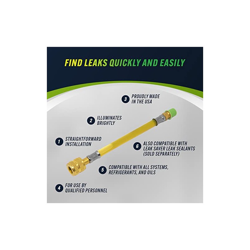 Leak Saver UV Dye Injection Kit for Refrigeration Systems