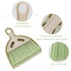 Brosay Mini Dustpan and Brush Set Portable Small Broom with