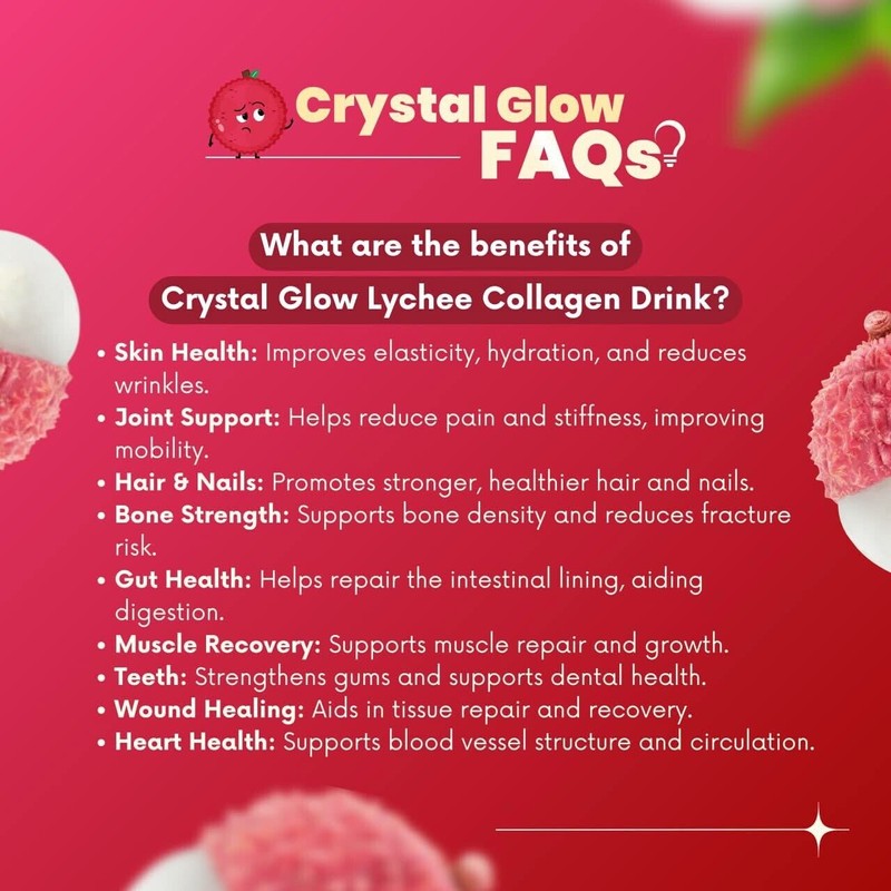Crystal Glow LYCHEE , 10 Sachet By JRK DREAM