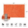 Lansatte Boho Rustic Bath Mat Orange Non-Slip 16’’W x 24’’L