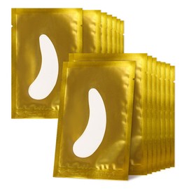 50 Pairs of Eye Pads for Eyelash Extensions, Lint-Free Eye Gel Patch, Hydrogel Eye Pads, Professional Lint Free Eye Gel Patch for Eyelash Extensions, Eyelashes (Willowleaves Gold)