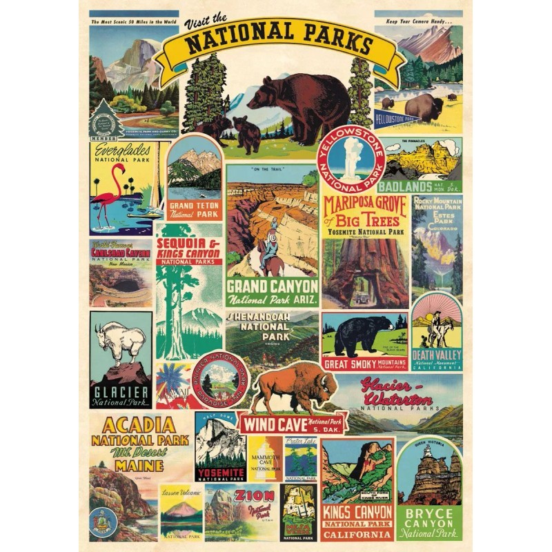 Cavallini & Co. National Parks 20" X 28" Decorative Paper