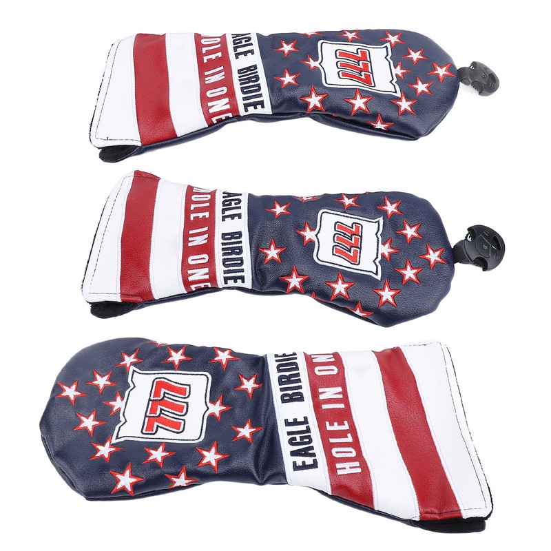 Golf Club Head Cover Set Waterproof PU Leather Golf Club