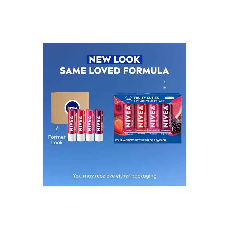 Nivea Fruit 4 piece variety pack, 0.17 Ounce