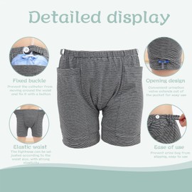 ALIALAVESTA Incontinence Care Trousers,Ostomy Drainage Bag Shorts,Fistula Pants, Hold Up to 2 * 2000ML,Urine Bag Holder Trousers for Nephropathy Nephrostomy,Cystostomy,Eelderly(Women's,L)