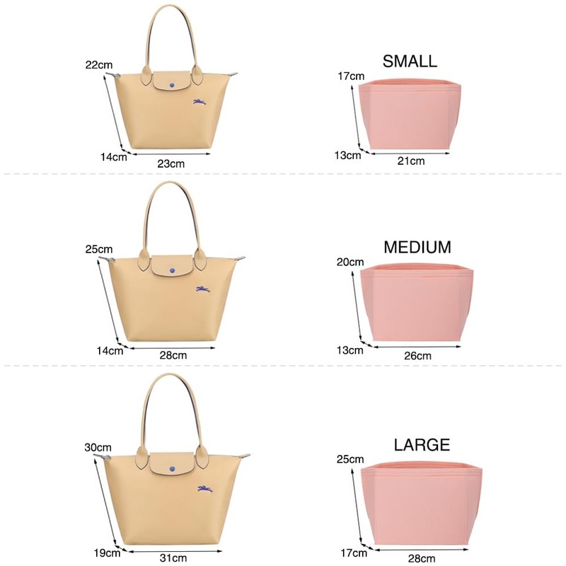 SMART DK Purse Organizer Insert for Longchamp Le Pliage Handbag