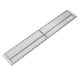 Cutting Ruler with Metal Edge 30cm Long 5cm Wide Transparent with Measuring Grid