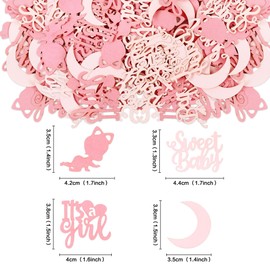 Blumomon 200pcs Girl Confetti Birthday Party Decorations Confetti Table Decoration Baby Shower 、 Party Supplies