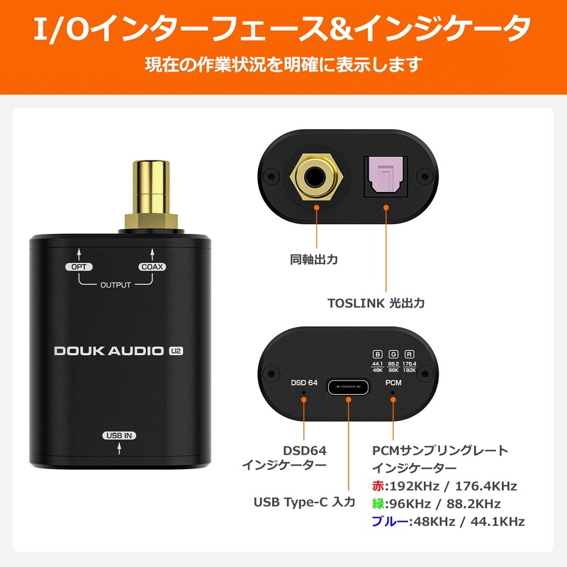 Nobsound U2 Compact USB Digital Interface Optical/Coaxial SPDIF Converter Adapter