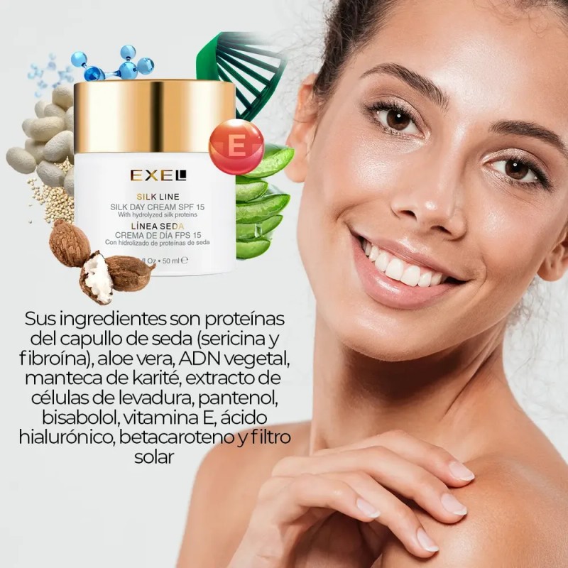 Crema Facial de Día Exel con Ácido Hialurónico y FPS