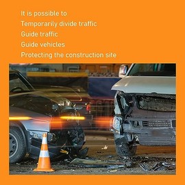 Collapsible Traffic Cones, 12 Inch Safety Cones with Reflective Collars, Multi Purpose Pop Up Cones, Orange Cones Parking Cones for Sports, Driving Training, Road Safety, Driveway