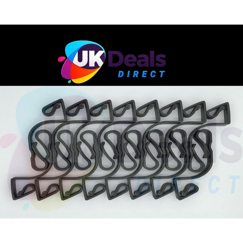 UKDD® Black Giant Gutter Hooks for Hanging Outdoor Christmas Lights