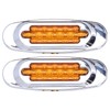 Pair 16LEDs Taillight Electroplated Trim Side Marker Auto External Lamps