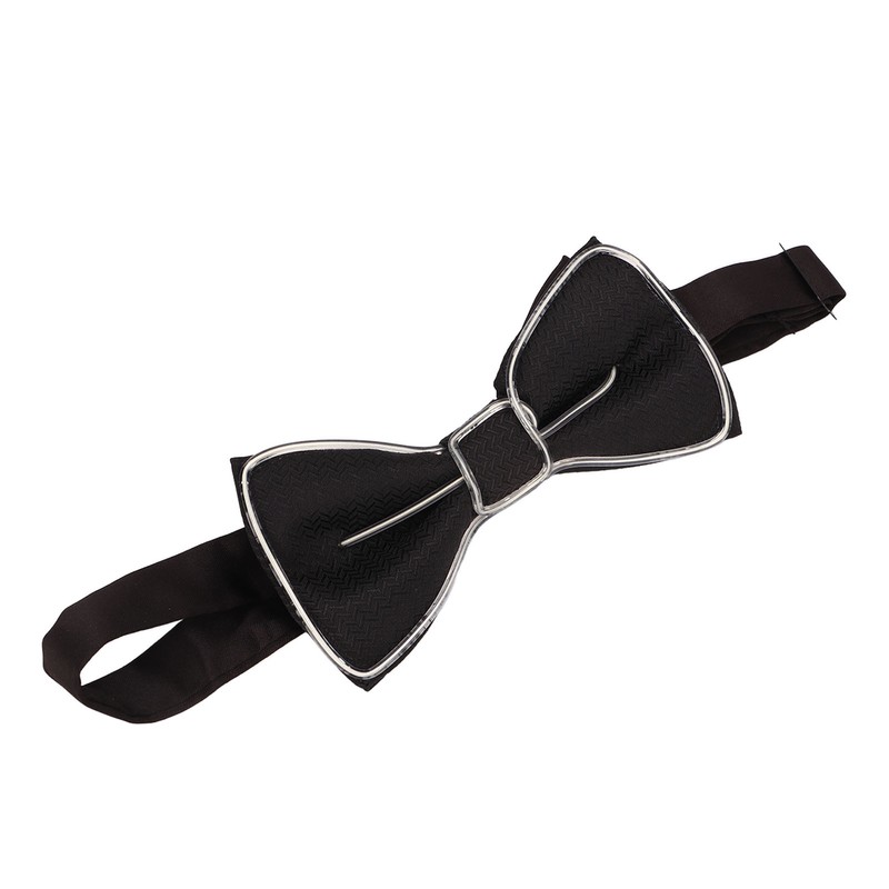 LED Bow Tie Polyester Plastic Copper Wire Adjustable Glowing Necktie
