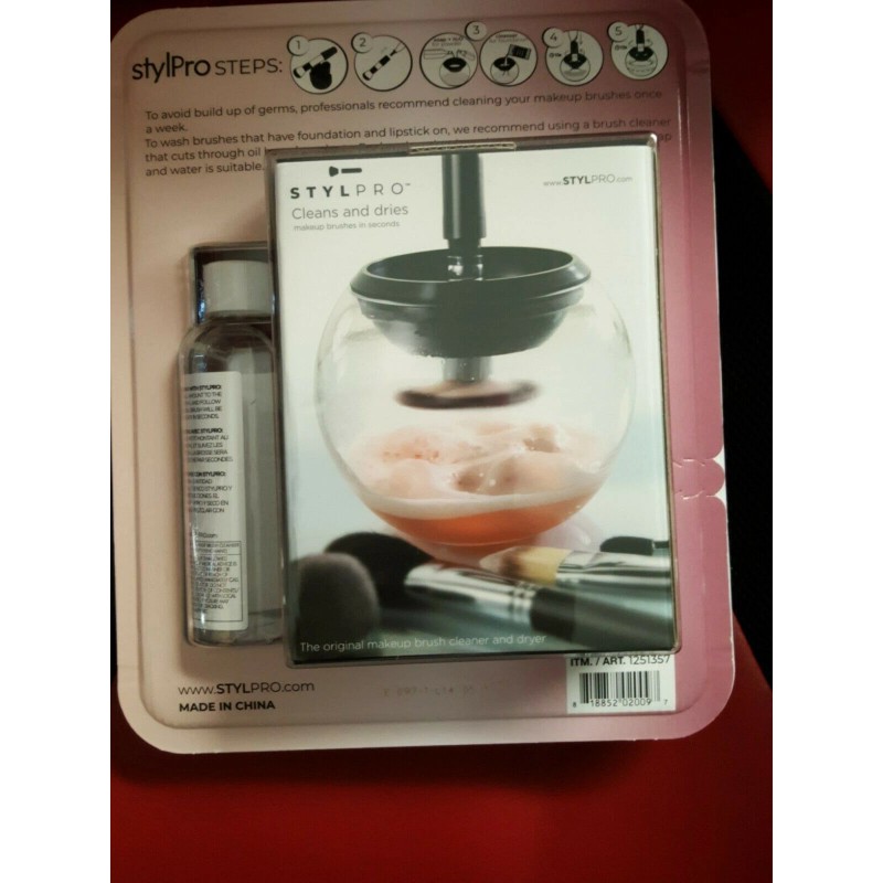 StylPro MakeUp Brush Cleaner & Dryer 5 Oz NEW in