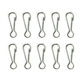 Shade Doctor of Maine 1 1/4" Stainless Steel SNAP Hooks for Drapery Batons, Lanyards and Other DIY Projects (10-Pack)