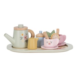 Little Dutch Wooden Tea Set for Children 12 Pieces Mint