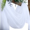 Wedding Arch Draping Fabric, 1 Panel 28" x 19Ft White