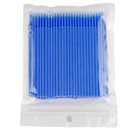Multipurpose Micro Applicator Brushes, 100 Pieces, 10 cm Length, for Eyelashes, Eyebrows, Nail Art and Dental Care