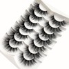 Pooplunch False Eyelashes 8D Cat Eye Volume Wispy Clusters Faux