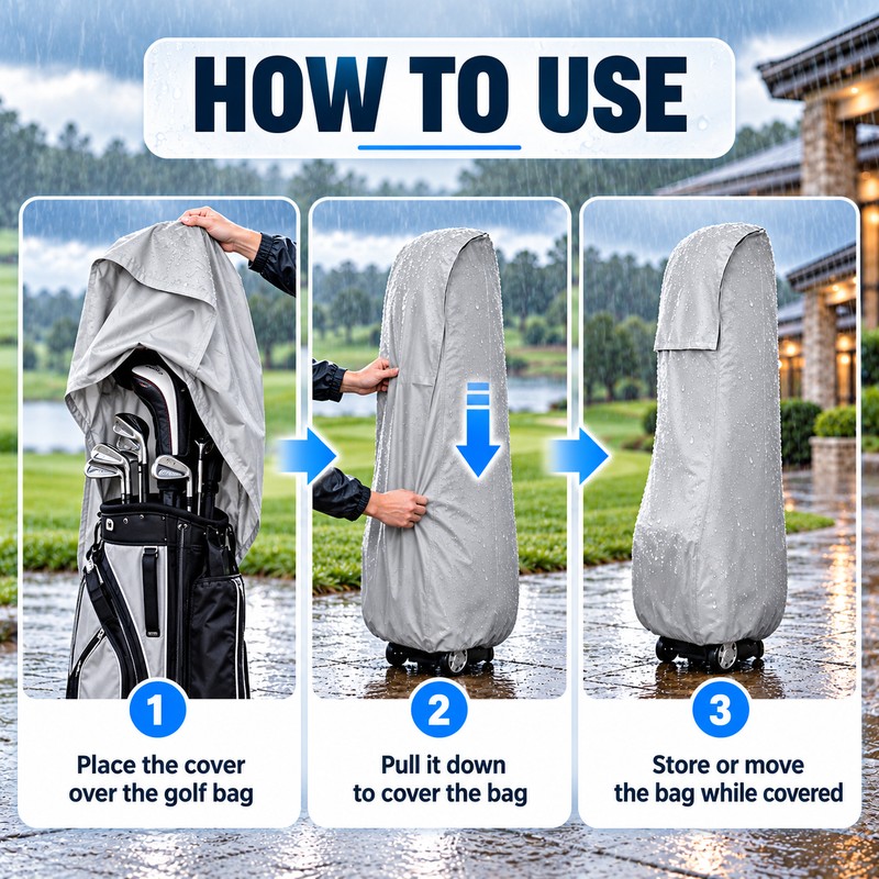 Golf Bag Rain Cover for Outdoor Protection – Rainproof Silk