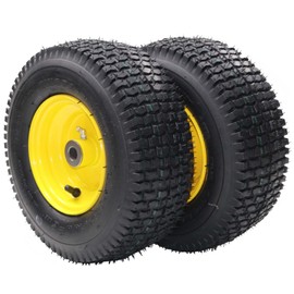 GarveeLife 13x5.00-6 Lawn Mower Tires with Wheel Assemblies - 3" Centered Hub, 3/4" Bushing, 295 Lbs Capacity, Set of 2