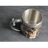 Tattva Tactical Skull Barrel Mug Rustic Medieval Feast 550ML Stainless