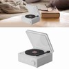 Rotating Vinyl Disc Alarm Clock Speaker Retro 360 Degree Stereo