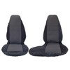 GXARTS 2Pcs 60/40 High Back Bench Seat Cover Black/Charcoal Compatible