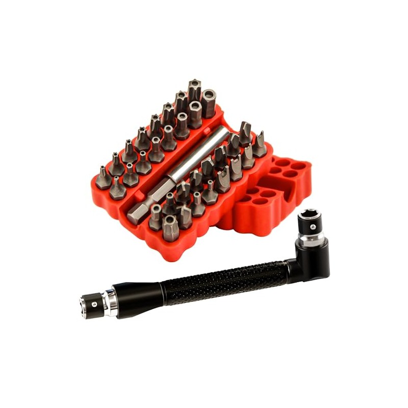 34pcs Security Bit Set 1/4 Inch Hex Shank Screwdriver Bit