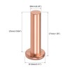 sourcing map 10Pcs 15/64" x 1" Flat Head Copper Solid
