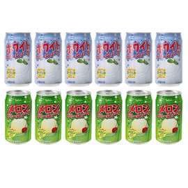 Felice Melon & White Cream Soda, (11.83 Fl oz X 12 Pack) (6 Pack For each Flavor)