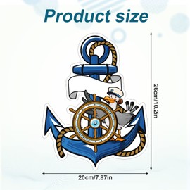 2pcs Cruise Door Magnets, Anchor Cruise Door Magnets with 3pcs Markers Cruise Door Decorations Cruise Magnets for Cruise Door Refrigerator Carnival Party