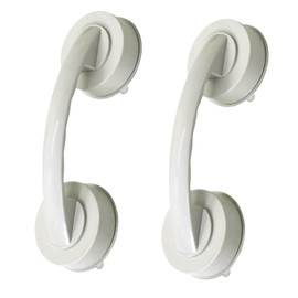 Japard 2 Pcs Suction Cup Grab Bars, Safety Grab Bars for Batutubs & Shower, Assist Handle for Seniors and Kids, White