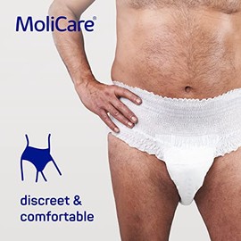 Molicare MoliCare Premium Mobile Disposable Underpants: Discreet Usage for Woman and Men with Incontinence; 5 Drops, Size XL, Pack of 14