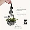 WeedGuard Outdoor Plant Hanger Macrame – Handcrafted Bohemian Holder with