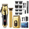 3-Piece Professional Blonde Hair Clipper & Trimmer Kit for Men