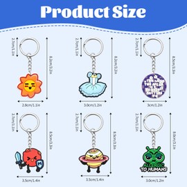 XHAOYEAHX 100PCS Random Different Keychains Bulk,Mixed Non-Repeat Cute Key Chain for Classroom Prizes Incentives Holiday Gifts Party Favors