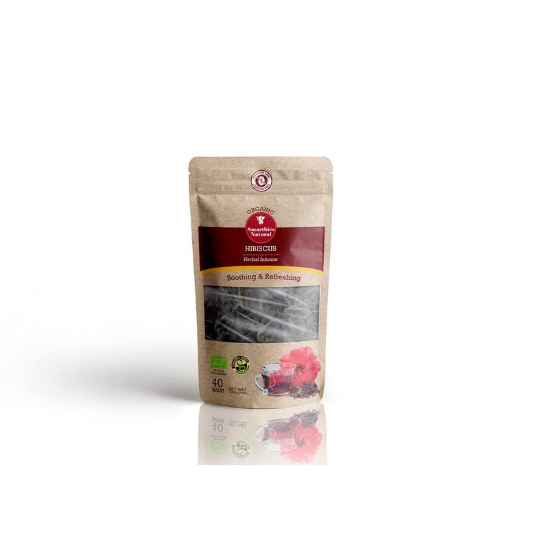 Organically Grown Hibiscus Flowers Herbal Infusion Tea, 100% Hibiscus Herbal