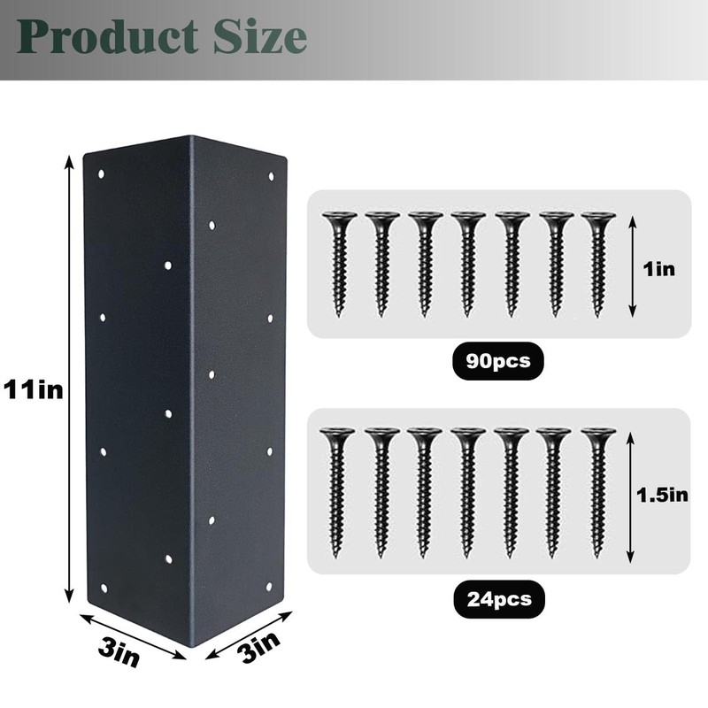 8Pcs Raised Garden Bed Corner Brackets, 11“ x 3” x