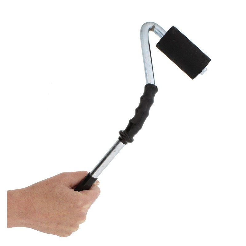 DCT Heavy-Duty High-Pressure Rubber J-Roller – Curved Handle and Solid