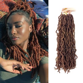 Faux Locs 12 Inch 8 Packs New Soft Locs Curly Wavy Pre-Looped Crochet Hair Crochet Faux Locs synthetic Hair Extensions (12Inch,#30)