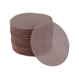 HEROFFIX 50 Pcs 7 Inch Abranet Sanding Mesh Anti-Clog Hook Loop Dust Free Net Sandpaper 80 Grit Brown Aluminum Oxide
